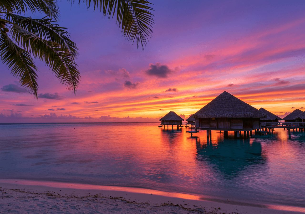Overwater bungalow in Bora Bora