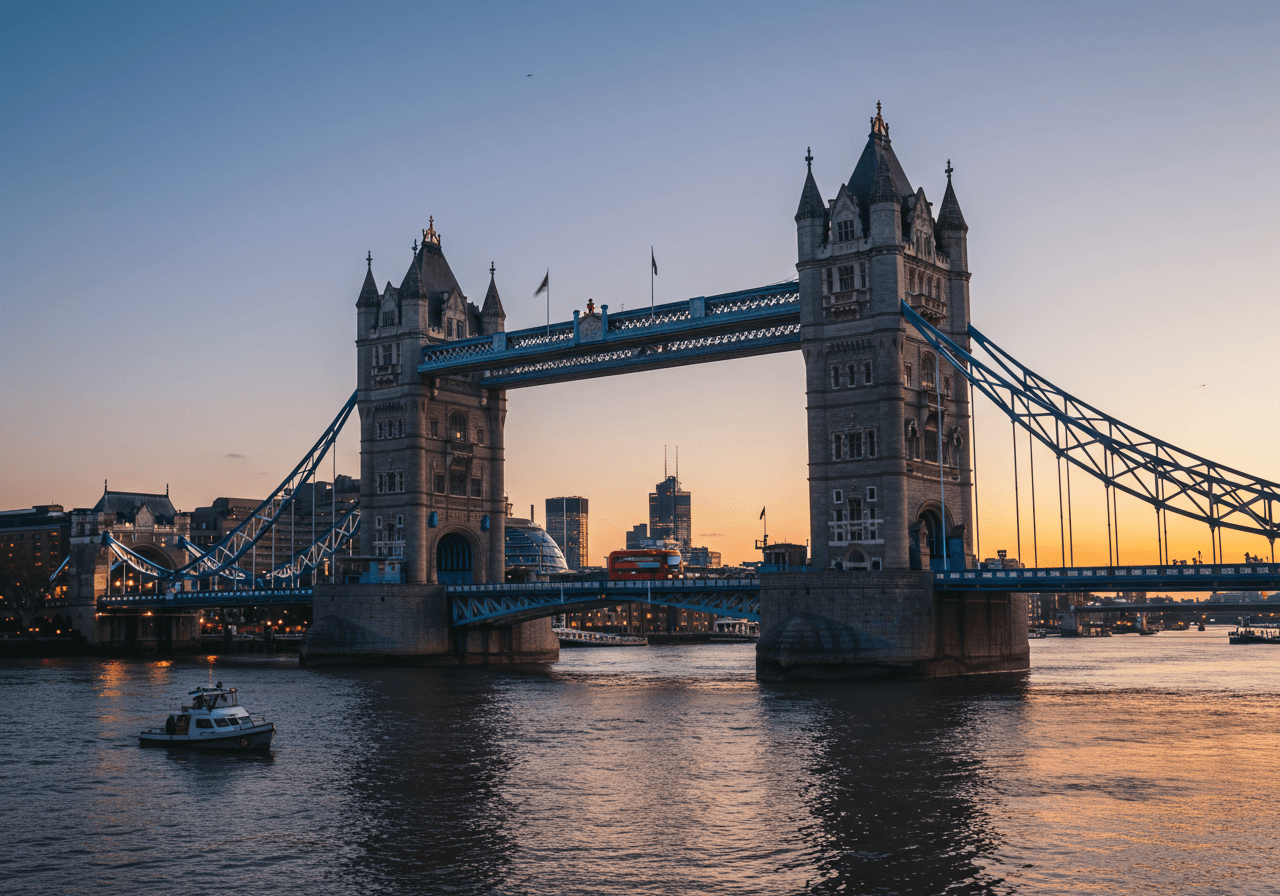 Tower Bridge in London, UK
