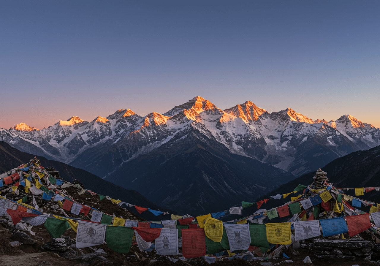 Himalayan mountains in Nepal